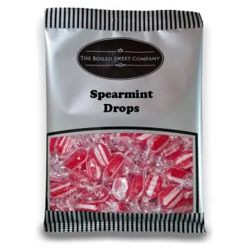 Spearmint Drops - 1Kg Bulk bag of traditional boiled sweets with a sweet spearmint flavour.