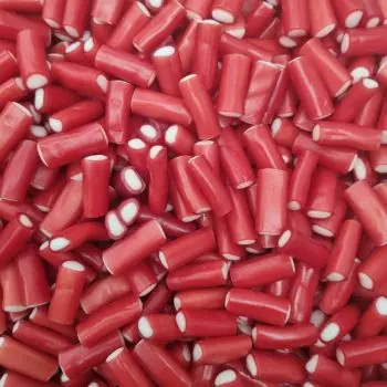 Strawberry Pencils - Strawberry flavour retro sweets with a fondant filling