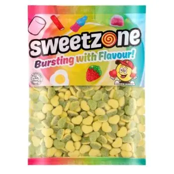 Retro Sweets - A bulk 1kg bag of Sweetzone apple and custard heart sweets