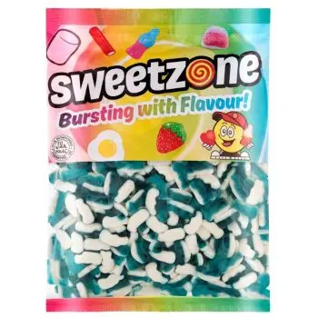 Retro Sweets - A bulk 1kg bag of Sweetzone blue dolphin sweets