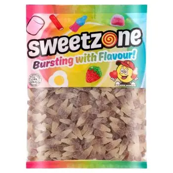 Retro Sweets - A bulk 1kg bag of Sweetzone Fizzy Cola Bottles sweets