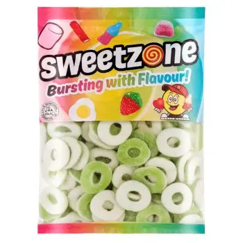 Retro Sweets - A bulk 1kg bag of Sweetzone apple rings sweets