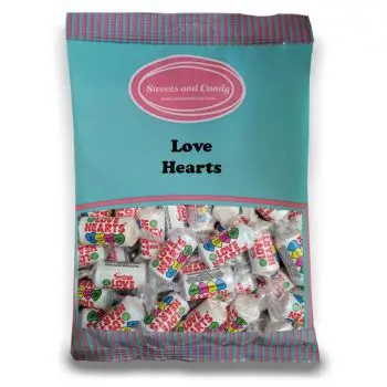 Swizzels Love Hearts - 1Kg Bulk bag of retro fruit flavour candy sweets