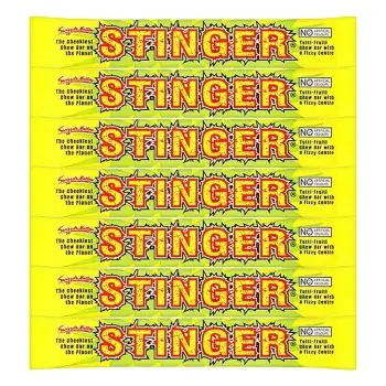 Retro Sweets - A pack of 5 Swizzels Stinger bars, Tutti Fruity flavour chews with a fizzy centre