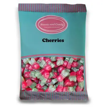 Vegan Cherries - 1Kg Bulk bag of vegan fruit flavour gummy sweets in the shape of a single cherry!