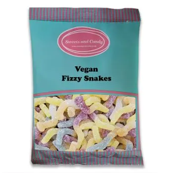Vegan fizzy snakes in a 1kg bulk bag
