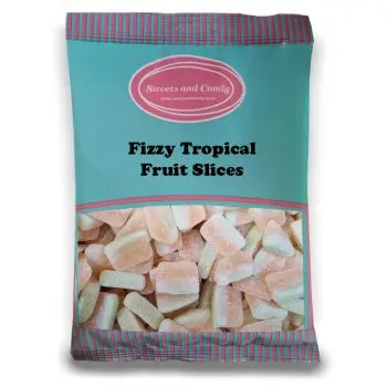 Vegan Fizzy Tropical Slices - 1Kg Bulk bag of vegan tropical flavour fizzy sweets