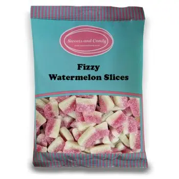 Vegan Fizzy Watermelon Slices - 1Kg Bulk bag of vegan watermelon flavour fizzy sweets