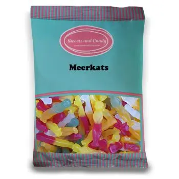 Vegan Meerkats - 1Kg Bulk bag of vegan fruit flavour gummy sweets in the shape of cute Meerkats!