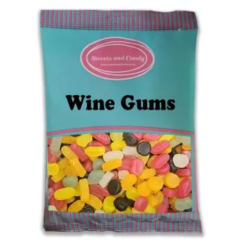 Vegan Wine gums in a bulk 1 kg bag. 