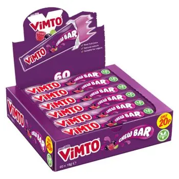 Vimto Chew bars in a full box of 60!