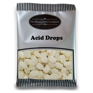 Pick and Mix Sweets - 1Kg Bulk bag of Acid Drops, traditional sugar coated boiled sweets
