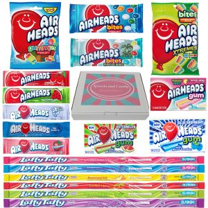 Our Sweets and Candy Hamper box filled with Laffy Taffy and Airheads sweets!