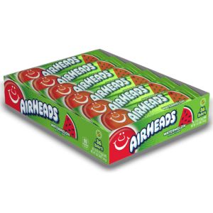 American Sweets - A full case of 36 watermelon flavour Airheads, chewy American candy bars.