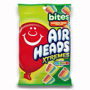 American Sweets - Sour rainbow berry flavour Airheads Xtremes, bags of American candy. 