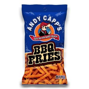 American Sweets - A large 85g bag of Andy Capps BBQ fries American crisps.