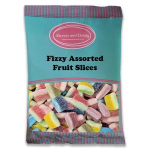 Assorted Fizzy Fruit Slices bulk 1kg bag of retro sweets