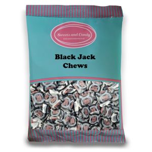 Black Jack Chews - 1Kg Bulk bag of retro aniseed and liquorice flavour chewy sweets