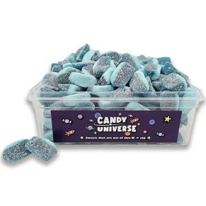 Candy Universe Tub of Fizzy Blue Raspberry Slices