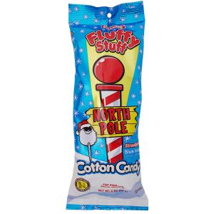 A bag of strawberry flavour white cotton candy balls that look like snowballs!