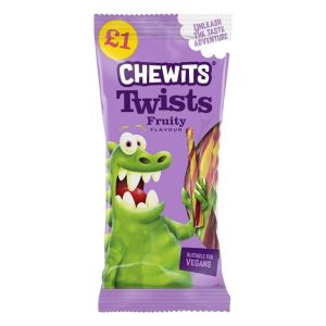 A 200g bag of chewits new fruity twists! Fun fruit flavour liquorice sticks