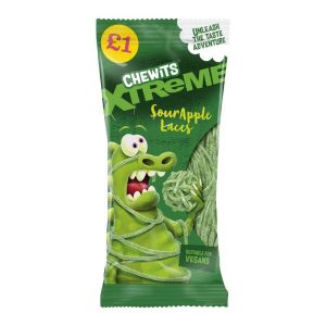 Chewits Xtreme sour apple flavour laces