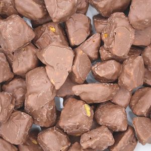 Crunchy Cinder Toffee, honeycomb pieces covered in a milk chocolate coating