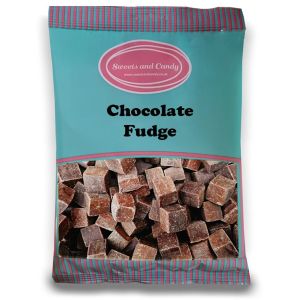 Pick and Mix Sweets - 1kg Bulk bag of Chocolate Fudge, traditional cubes of chocolate flavour fudge