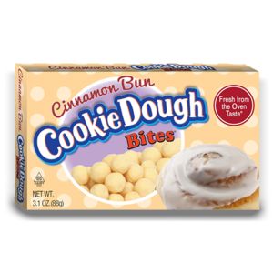 American Sweets - Cinnamon Bun Cookie Dough Bites American candy pieces in a handy theatre box