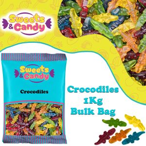Crocodiles 1Kg Bulk bag - colourful jelly sweets