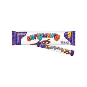 A multipack of 5 Cadbury Curly Wurly chewy caramel bars