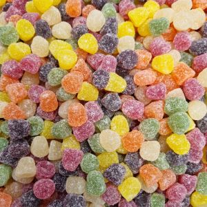 Dew Drops -Small sugar coated jellies in assorted fruit flavours