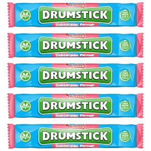 A pack of 10 retro sweets - bubblegum flavour drumstick chew bars