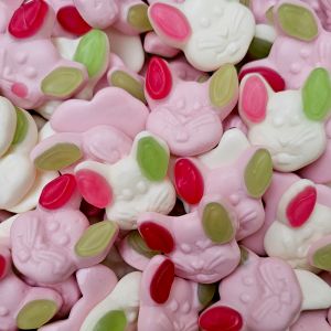 Easter Bunnies - 1Kg Bulk bag of fruit flavour gummy sweets in a rabbit shape!