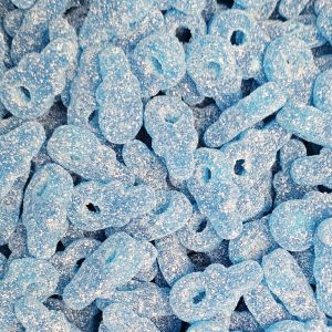 Retro Sweets - Fizzy blue dummies, fruit flavour fizzy vegan sweets