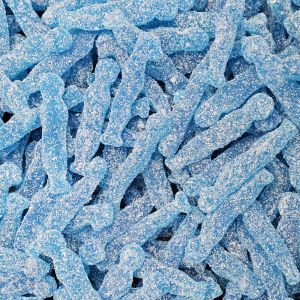Retro Sweets - Fizzy blue meerkats, fruit flavour fizzy vegan sweets