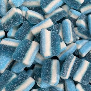 Retro Sweets - Fizzy blue raspberry flavour sweets in the shape of slices!
