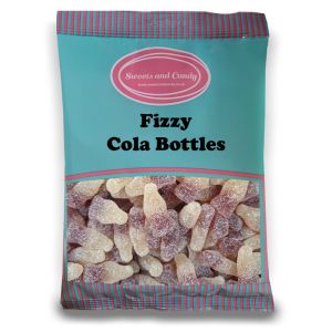 Pick and Mix Sweets - A bulk 1kg bag of fizzy cola flavour sweets shaped like bottles.