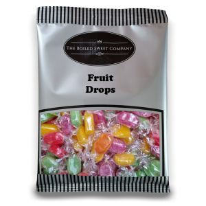 Fruit Drops - 1Kg Bulk bag of traditional assorted fruit flavour boiled sweets.