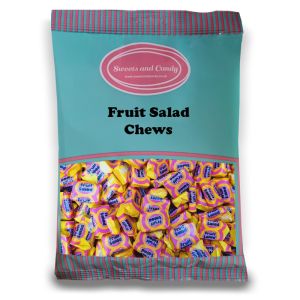 Fruit Salad Chews - 1Kg Bulk bag of retro pineapple and raspberry flavour chewy sweets