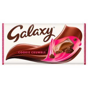 Galaxy chocolate with chocolate cookie crumble to make this delightful chocolate bar