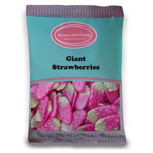 Giant Strawberries - 1Kg Bulk bag of retro giant strawberry flavour sweets!