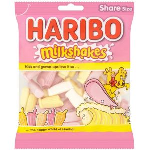 Haribo milk flavour sweets in the shape of bottles