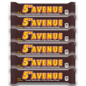 American Sweets - A pack of 6 Hersheys 5th Avenue bars, peanut butter and chocolate American candy bars!