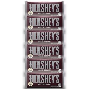 American Sweets - A pack of 6 Hersheys milk chocolate candy bars imported from America.