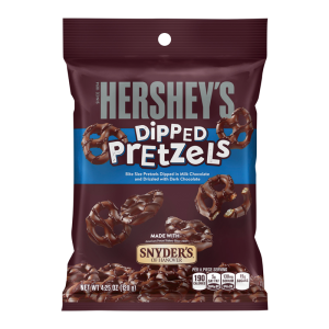 Snyders pretzels dipped in Hershey's Milk chocolate imported from America