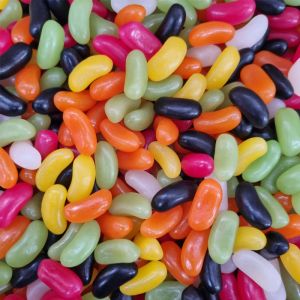 Barratts jelly beans, traditional panned fruit flavour sweets