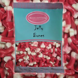 Halloween Sweets - Jelly Bones - 1Kg Bulk bag of spooky fruit flavour jelly sweets shaped like bones!
