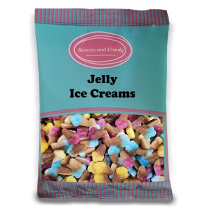 A bulk 1kg bag of Jelly ice creams, fruit flavour jelly sweets shaped like ice cream cones