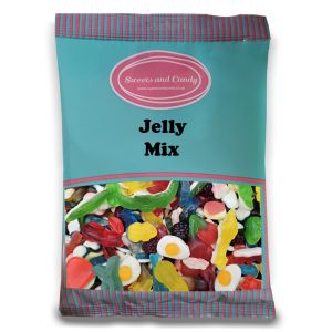 Jelly Mix - 1Kg Bulk bag of assorted retro, fruit flavour jelly sweets, in assorted shapes and sizes